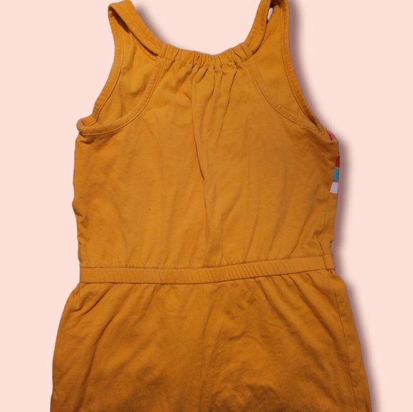 Old Navy yellow girls jumpsuit romper shorts medium 7-8 summer - Picture 2 of 3